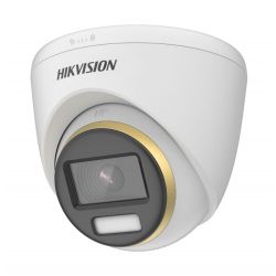 Hikvision pro DS-2CE72DF3T-FS(2.8MM) Cámara Domo 4en1 2MP 2.8mm MIC ColorVu 24/7 WDR130 Luz blanca 40m Hikvision