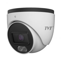 Tvt TD-7554AE3(D/AU/SW/AR2) 5MP 4in1 Dome Camera 2.8mm IP67 LED White Light 30 Audio MIC