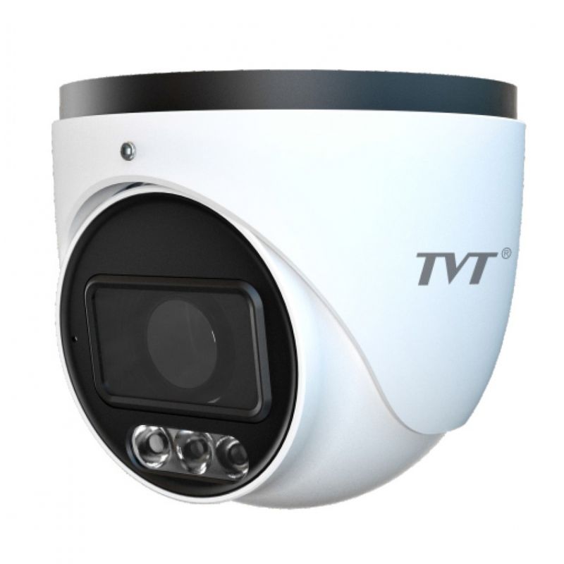 Tvt TD-9525S4-C(D/FZ/PE/AW3) Câmera IP Dome de 2MP 2,8-12mm IP67 Iluminação dupla 40m. Microfone de áudio P2P