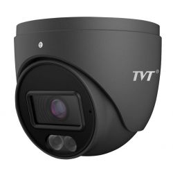 Tvt TD-9524S4-C-G(D/PE/AW2)(GREY) Cámara Domo IP 2MP 2,8mm IP67 Iluminación dual 30m. Audio MIC P2P GREY