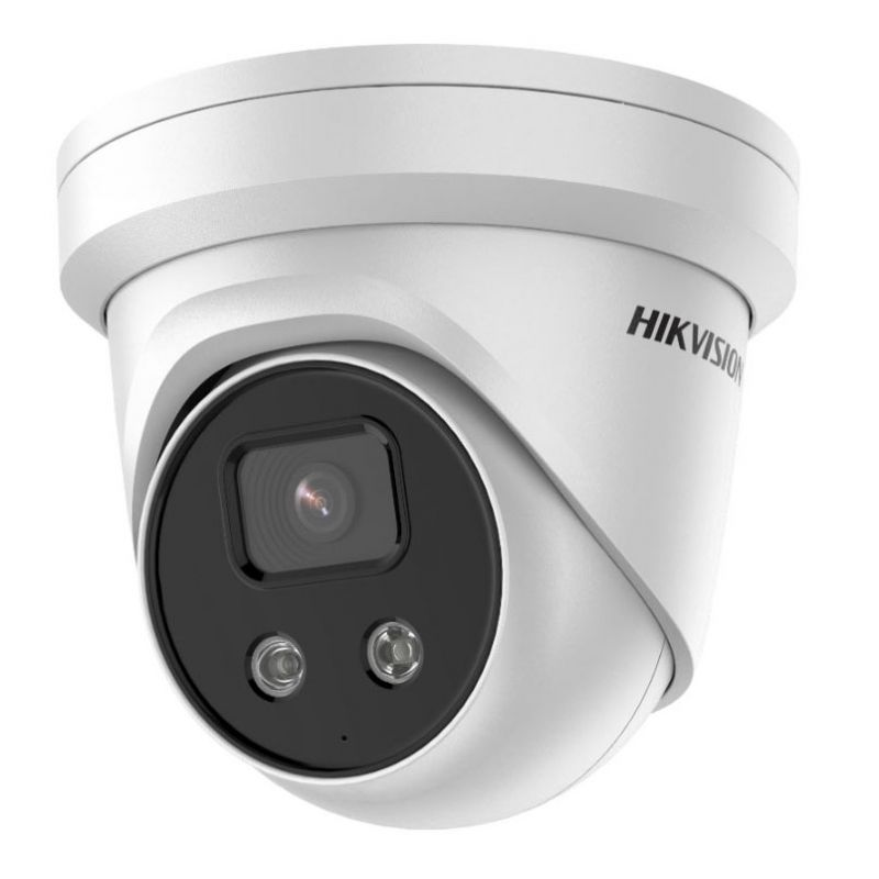 Hikvision solutions DS-2CD3326G2-ISU/SL(2.8MM)(C) Cámara Domo IP 2MP 2.8mm Luz estroboscópica Advertencia sonora…