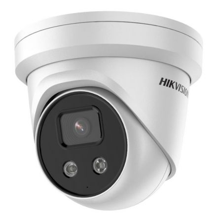 Hikvision solutions DS-2CD3326G2-ISU/SL(2.8MM)(C) Caméra dôme IP 2MP 2.8mm, lumière stroboscopique, avertissement…