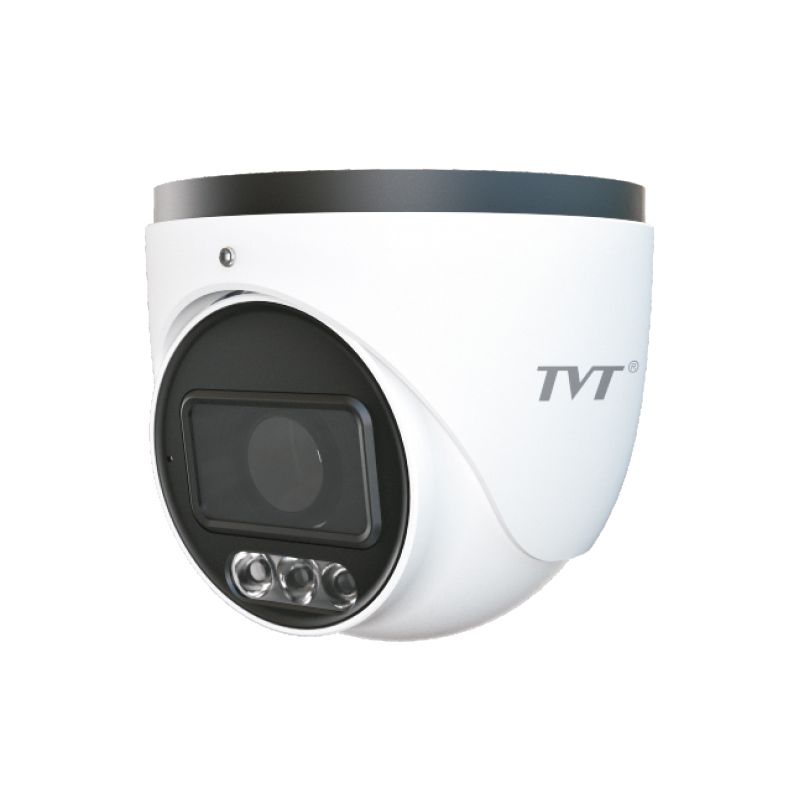 Tvt TD-9545C2(D/AZ/PE/AW3) Câmera IP Dome 4MP 2.8-12mm Iluminação Dupla Luz Branca IR40 WDR120 Áudio MIC IP67 TVT