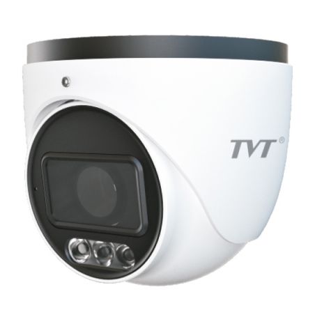 Tvt TD-9545C2(D/AZ/PE/AW3) 4MP IP Dome Camera 2.8-12mm Dual Illumination White Light IR40 WDR120 Audio MIC IP67 TVT