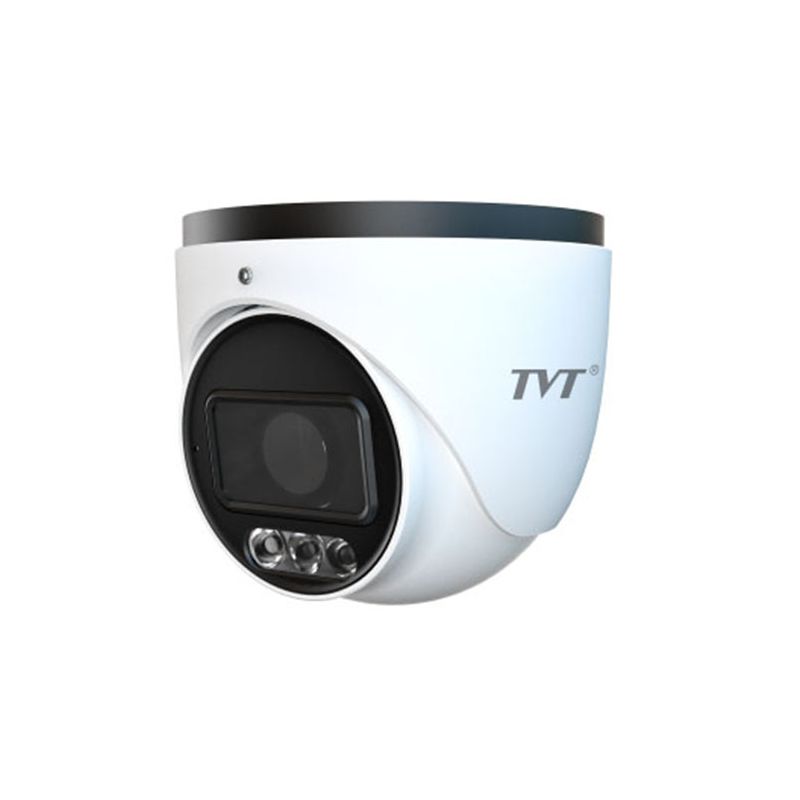 Tvt TD-9545C3H(PE/WR3) 4MP IP Dome Camera 2.8mm IP67 VCA White Light 30m MicroSD Audio MIC Alarm TVT