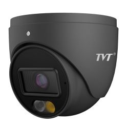 Tvt TD-9544S4-C(D/PE/AW2)(GREY) Cámara Domo IP 4MP 2.8mm IR y Luz Blanca 30m IP67 MIC Black