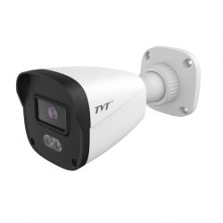 Tvt TD-9420S4L-C(D/PE/AW1) 2MP Bullet IP Camera 2.8mm IP67 Dual Lighting White Light IR 20m Microphone