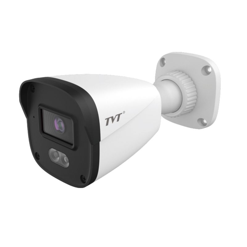 Tvt TD-9420S4L-C(D/PE/AW1) 2MP Bullet IP Camera 2.8mm IP67 Dual Lighting White Light IR 20m Microphone