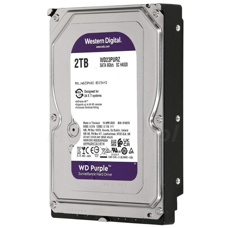 Western digital WD23PURZ Disco Duro de 2 Tb ( 2048 Gb ) Western Digital Purple.