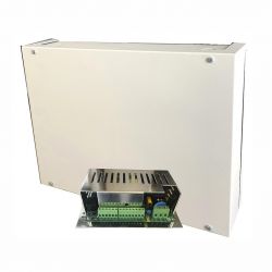 Bysecur BSC27732 Fuente de alimentación 12V 4A certificada Grado 3 Caja metálica Grande 400x300x90mm