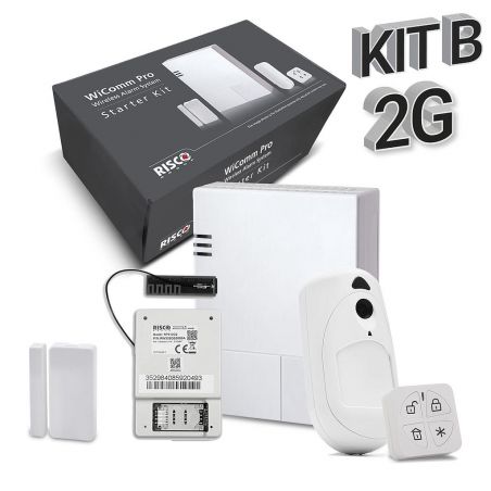 Risco KIT_WICOMM_B_GPRS Kit "B" GPRS WiComm Pro Risco. Centrale+Module GPRS+Commande+PIRCAM+Contact