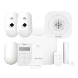 Hikvision alarms AXPRO-96-2CAM-PIR-M-K-S-R AXPRO Kit 868MHz 96 zones Hikvision Panel + 2 PIRCAM + PIR + Remote control…