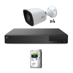 Tvt KIT_TVT_1080_3 Kit CCTV 4 cámaras Bullet Preconfigurado TVT 1080p