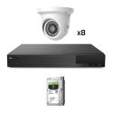 Tvt KIT_TVT_1080_2 Kit CCTV 8 cámaras Domo Preconfigurado TVT 1080p