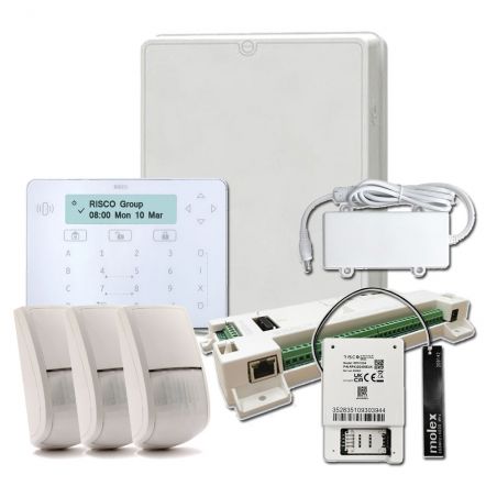 Risco ADECUACIóN G3 2G LightSYS Grade 3 Compliance Kit Plate + Touch Keypad + 2G GSM Module + 3 Detectors + Power…