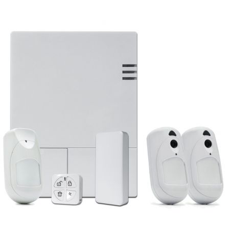 Risco KIT_LIGHTSYS_AIR_A Kit Air LightSys Central A.+Module 4G+Télécommande+2XPIRCAM+PIR