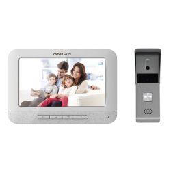 Hikvision intercom DS-KIS203T Kit Vídeo Porteiro Analógico 4 Fios TFT 7" 800 × 480 / Câmera de Rua Externa Frontal…