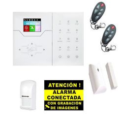 Bysecur alarms BSC02298 Kit d'alarme IP/GSM Bysecur. Centrale + 1 PIR + 1 Contact Magnétique + 2 Commandes