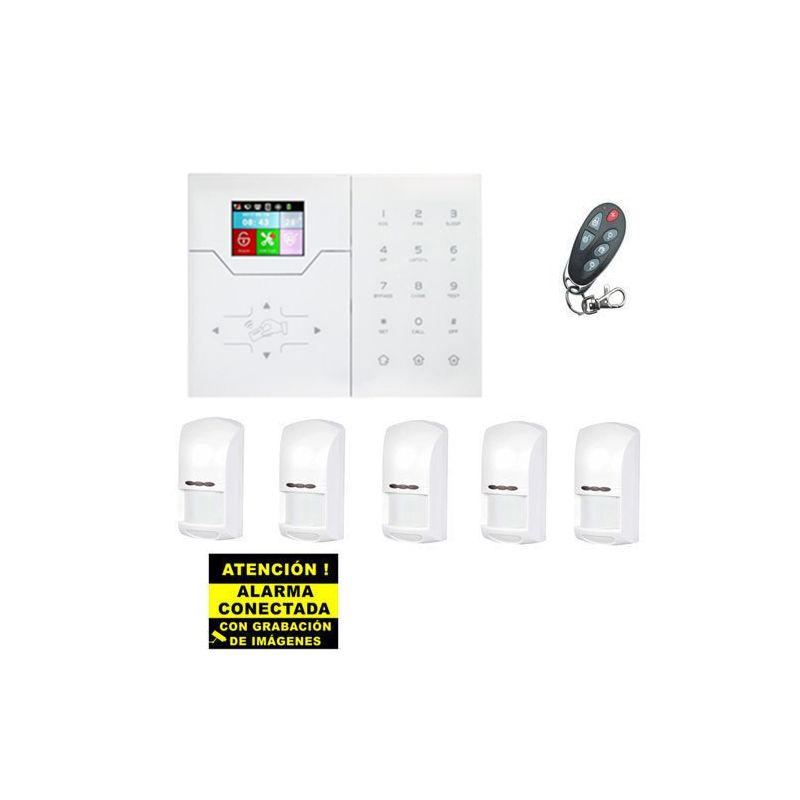 Bysecur alarms BSC02295 Bysecur IP / GSM Alarm Kit. Central + 5 PIR + Command