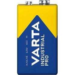 Bysecur 1604 9V Batterie 9V avec une grande puissance, durée et fiabilité Varta industrial Pro