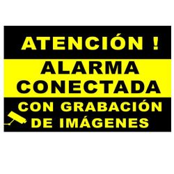 Bysecur BSC01366 Placa de alarme conectada em PVC para interior/exterior