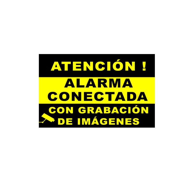 Bysecur BSC01366 Placa de alarme conectada em PVC para interior/exterior