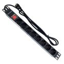 Bysecur BSC02927 8-socket power strip with switch and 2 m cable