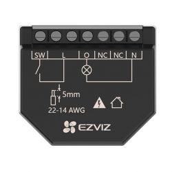 Ezviz CS-T35-R100-WM Relais WiFi intelligent couleur noire contrôle de l'éclairage sans fil mesure de la consommation…