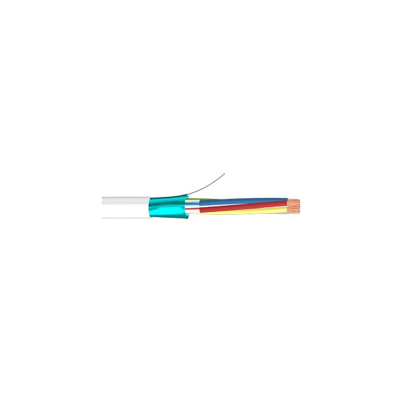 Bysecur BSC21545 100m roll of halogen-free 4-wire shielded flexible cable (4x0.22 AL/M HF)