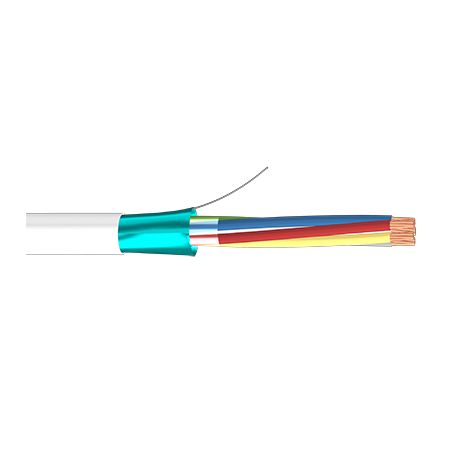 Bysecur BSC21545 100m roll of halogen-free 4-wire shielded flexible cable (4x0.22 AL/M HF)