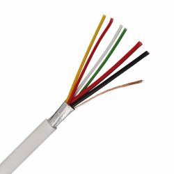 Bysecur BSC21546 Rollo 100m de cable flexible 6 hilos apantallado libre halógenos (6x0,22 AL/M HF)