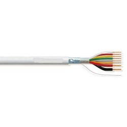 Bysecur BSC21550 Rolo de 100m de cabo flexível 6+2 fios blindado sem halogênio (AL/M 6x0,22+2x0,75 HF)