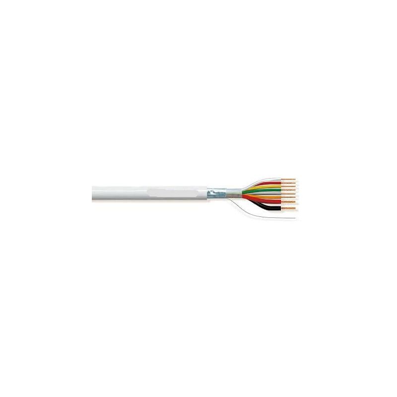 Bysecur BSC21550 Rolo de 100m de cabo flexível 6+2 fios blindado sem halogênio (AL/M 6x0,22+2x0,75 HF)