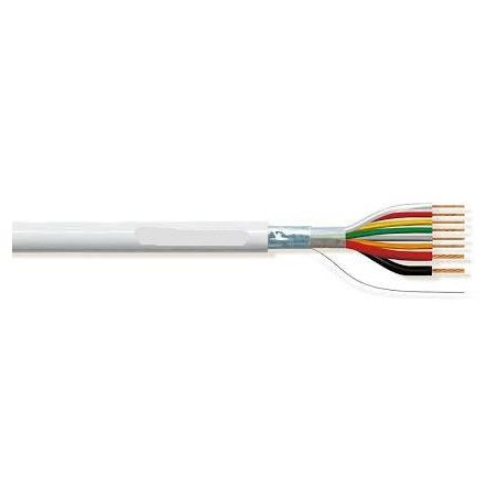 Bysecur BSC21550 Rolo de 100m de cabo flexível 6+2 fios blindado sem halogênio (AL/M 6x0,22+2x0,75 HF)