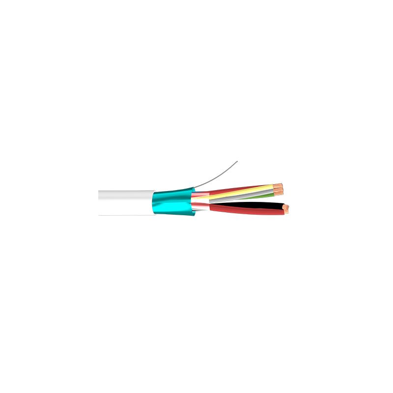 Bysecur BSC21551 100m roll of halogen-free 8+2-wire shielded flexible cable (AL/M 8x0.22+2x0.75 HF)