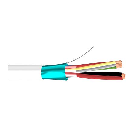 Bysecur BSC21551 Rolo de 100m de cabo flexível 8+2 fios blindado sem halogênio (AL/M 8x0,22+2x0,75 HF)