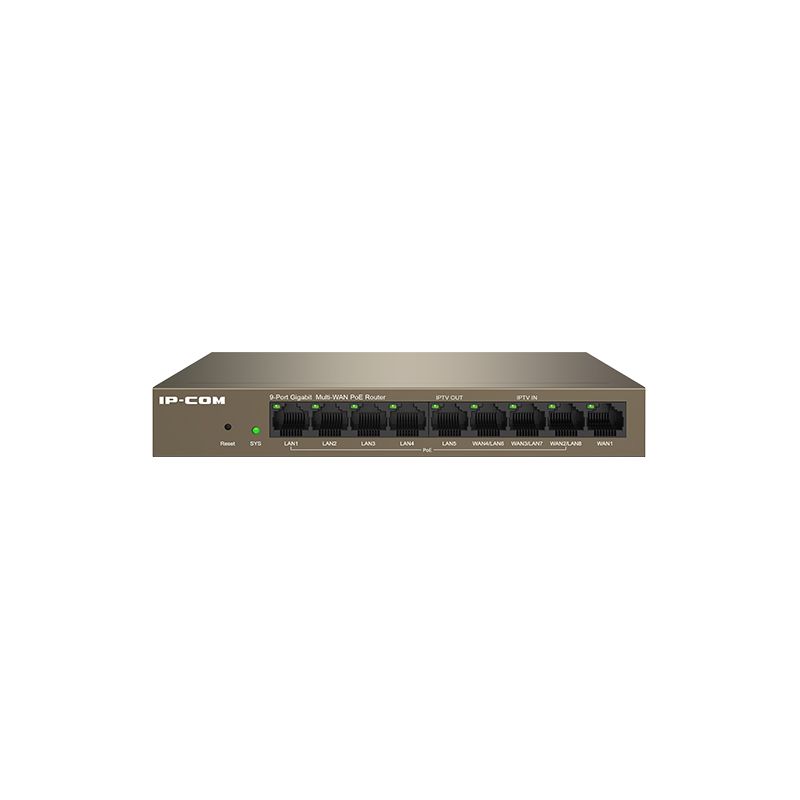 Ipcom M20-8G-POE 9-port Gigabit RJ45 router (8 PoE) managed in the cloud