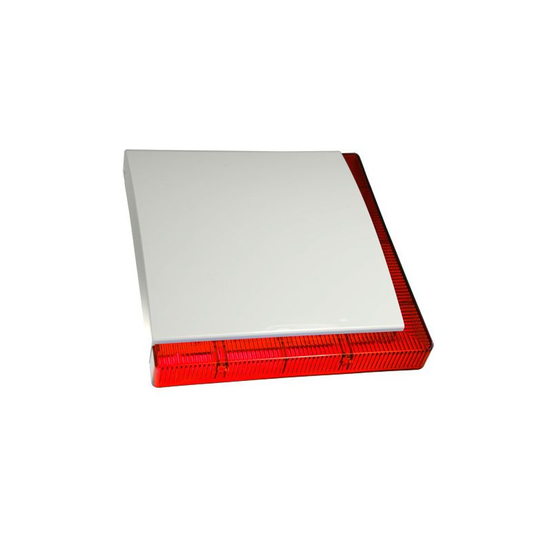 Bysecur alarms SE-VEGA STD_RED Sirene piezoelétrica externa de grau 3 com fio e lançador de flash. Flash vermelho