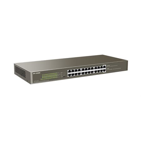 Ipcom G1124P-24-250W Switch 24 portas PoE Gigabit não gerenciável rackável L2 IP-COM