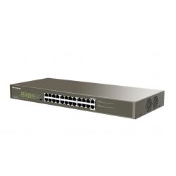 Ipcom G1124P-24-250W Switch 24 portas PoE Gigabit não gerenciável rackável L2 IP-COM