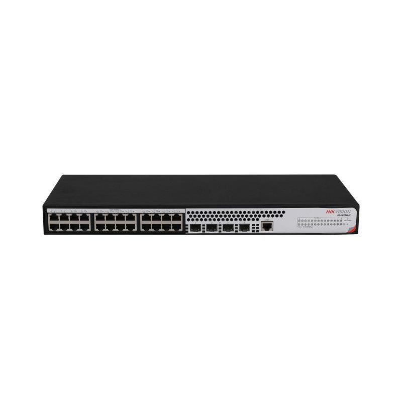 Hikvision DS-3E2528-H Switch 28 Managed Gigabit ports 24×10/100/1000BASE-T ports, 4×1000Base-X SFP ports