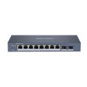 Hikvision DS-3E1510P-SI Switch 8 ports PoE + 10/100/1000 Mbps 2 SFP Uplink ports Hikvision smart management