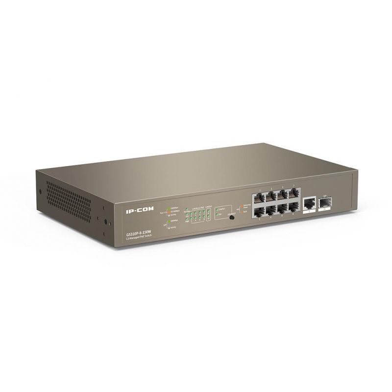 Ipcom G5310P-8-150W Managed Switch 10 ports 9 Gigabit + 1 port SFP 8PoE Layer 3