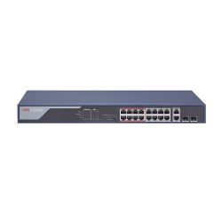 Hikvision DS-3E0318P-E(C) Hikvision Switch 16 PoE 10/100M RJ45 ports, 2 Gigabit RJ45 ports, 2 Gigabit SFP ports, 230W