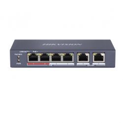 Hikvision DS-3E0106MP-E/M Switch POE non géré Fast Ethernet 4 ports 100 Mbps