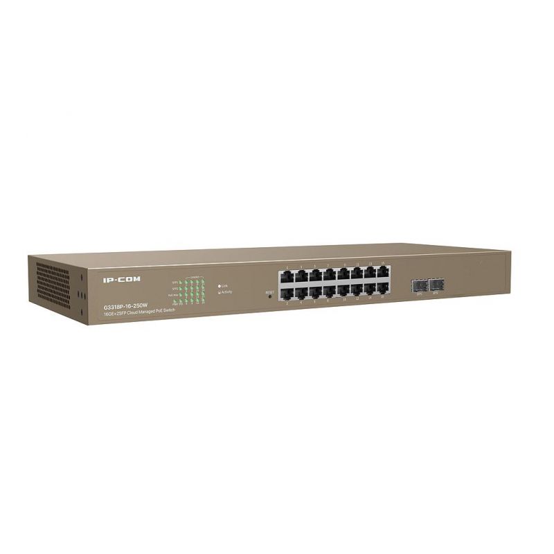 Ipcom G3318P-16-250W Smart Switch 16 PoE Gigabit + 2 SFP ports Manageable Cloud Access L2 IP-COM