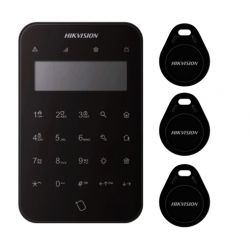 Hikvision alarms DS-PK1-LT-WE(BLACK)   868MHz Wireless LCD Touch Keypad LED Backlight Tri-X Tag Reader Black Color