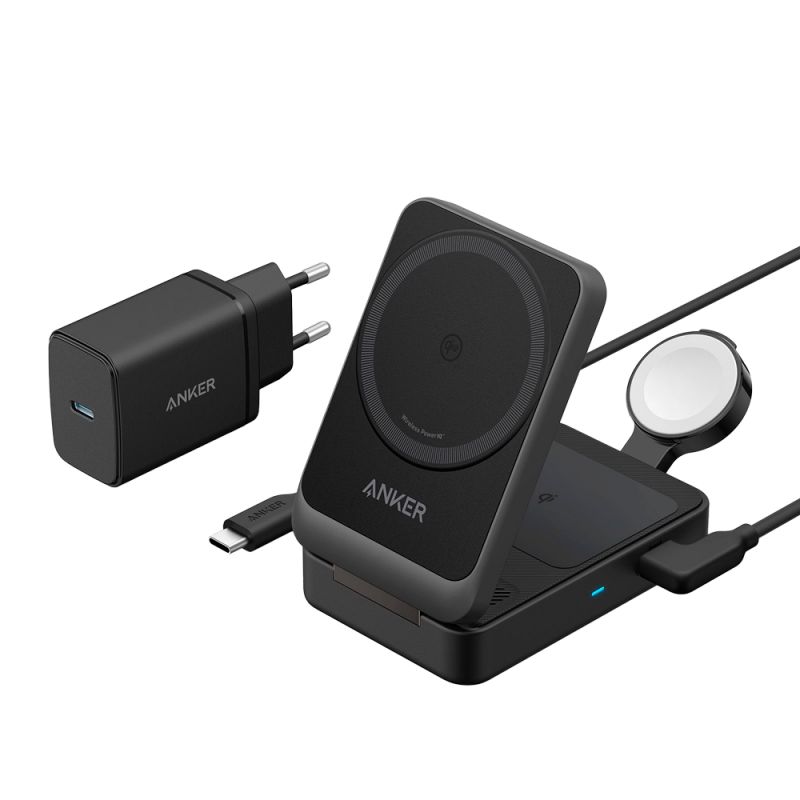 Anker ANK-2557-3-IN-1-B - Cargador inalámbrico 3 en 1 Anker, Tecnología…