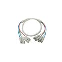 Airspace SAM-4919 100 cm cable with 4 male BNC ports on each end