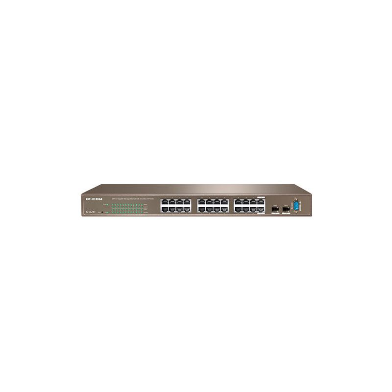 IP-COM G3224T Switch G3224T 24-Ports Gigabit L2 Management Switch with 2 Combo SFP Ports,1 Console…